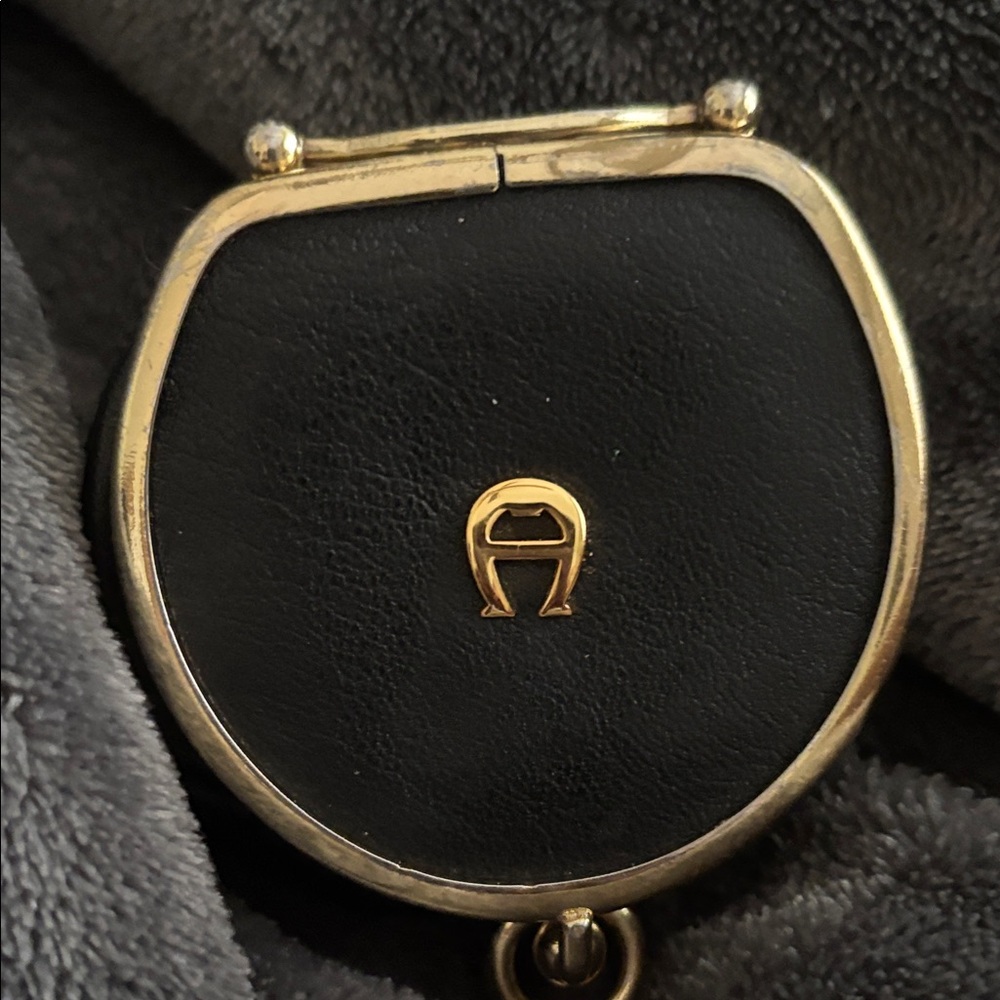 Etienne Aigner Black and Gold Coin Purse